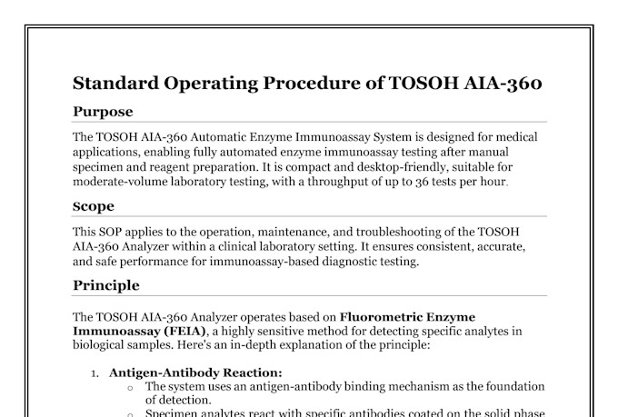 do quality control documentation for medical laboratories, sops, qc plans